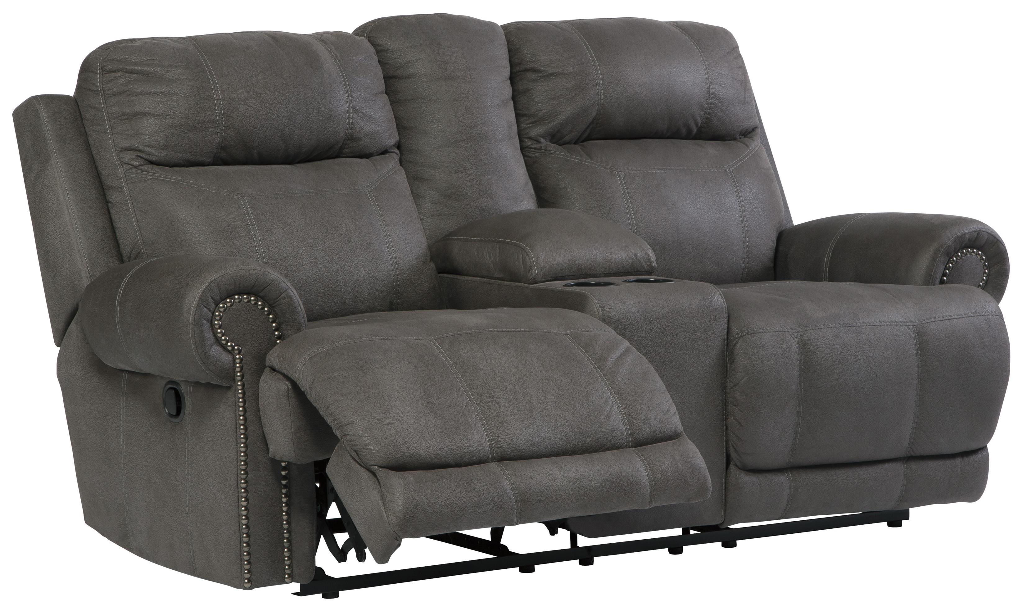 Ashley austere gray reclining shop sofa